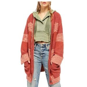 Free People Women's Oversized Rust Cardigan